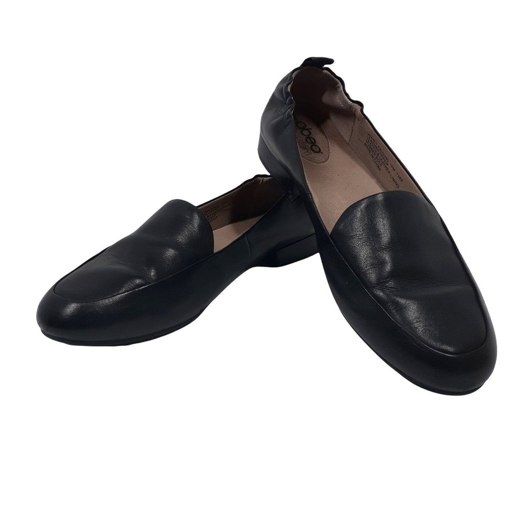 Abeo Women's Jean II Black Comfort Leather Loafers Flats Size 10M